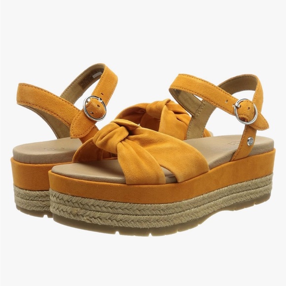 UGG Women’s Trisha Sandals Size 7 in Orange - Picture 1 of 14